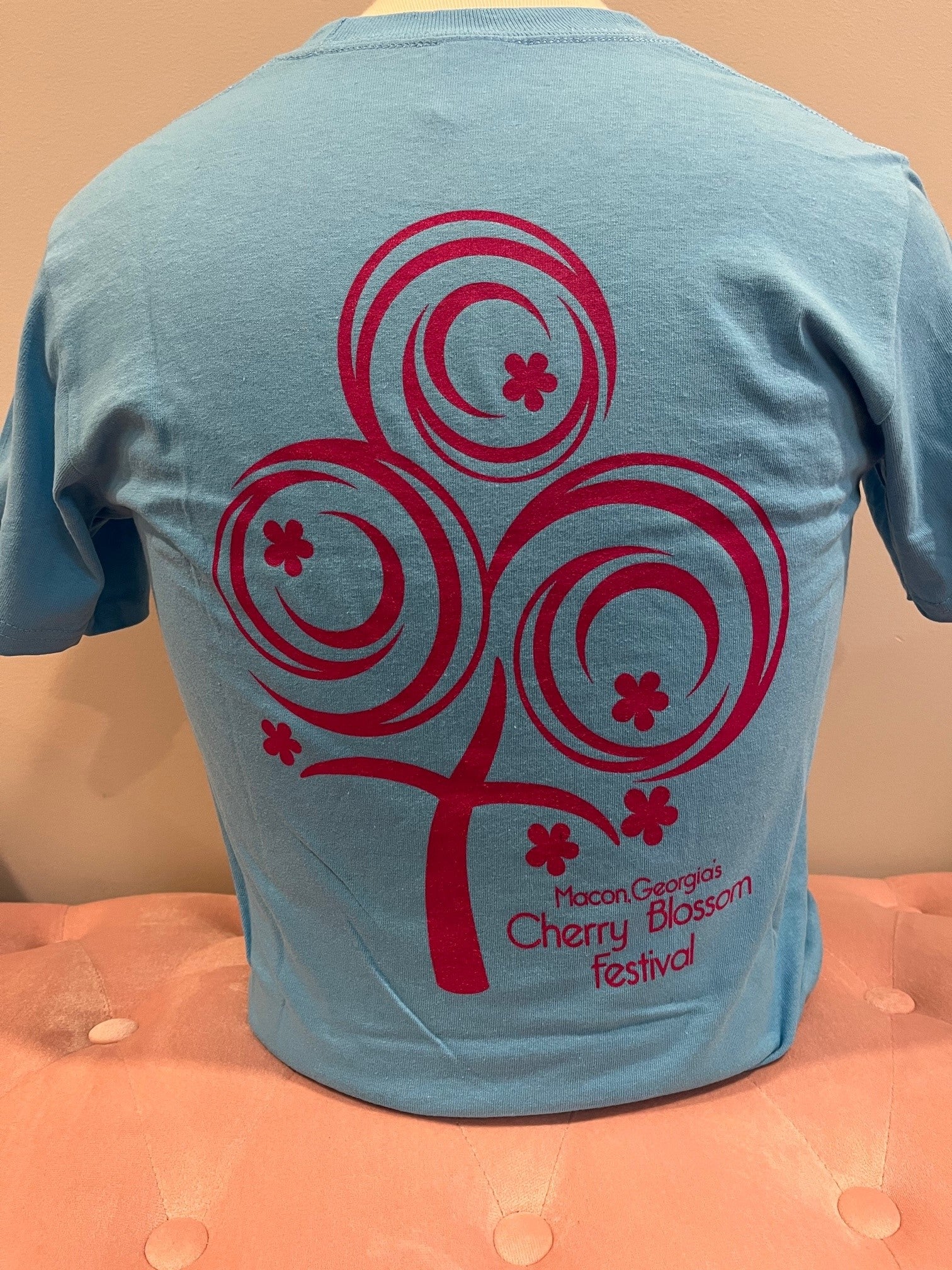 T-shirt - Children Blue w/logo | Cherry Blossom Festival, image size:1512x2016
